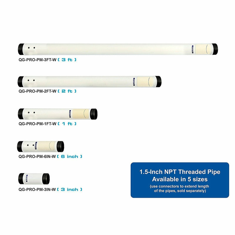 QualGear® QG-PRO-PM-CA-W Pro-AV Single Joist For 1.5" Projector Ceiling Adapter