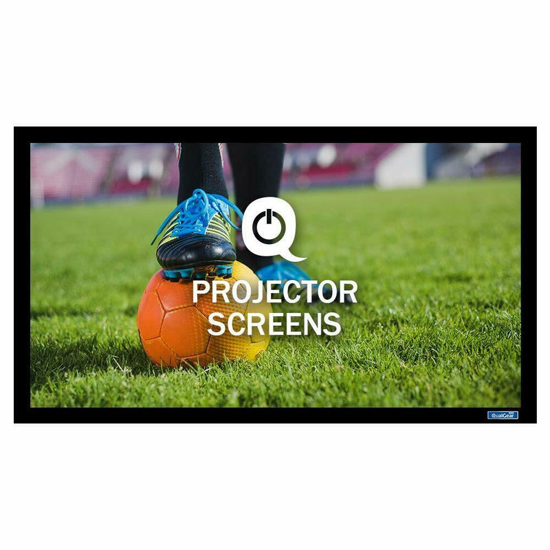 QualGear® QG-PS-FF6-169-135-W 16:9 Fixed Frame Projector Screen, 135-Inch 4k HD Ultra White 1.2 Gain