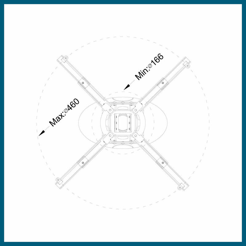 QualGear® Pro-AV QG-KIT-CA-3IN-B 3"- 1.5" Kit Ceiling Adapter Projector Mount