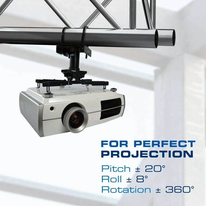 QualGear® Pro-AV QG-KIT-TA-3IN-B  3"-1.5" Projector Mount Truss Ceiling Adapter