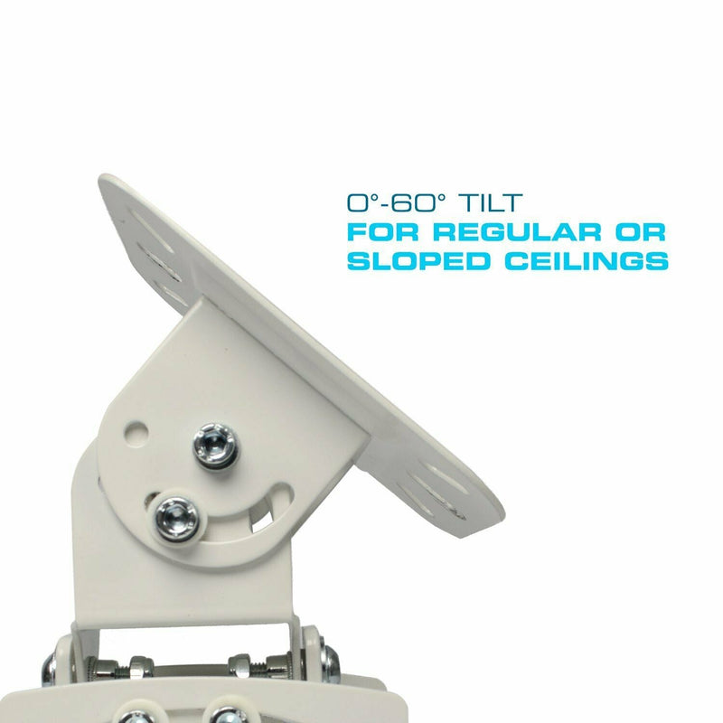 QualGear® PRB-717-WHT 6.6" - 16" Top Quality Universal Ceiling Projector Mount