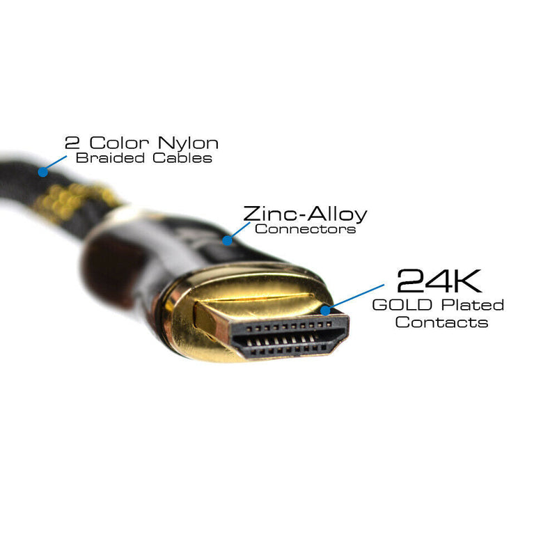 QualGear 10 Feet High Speed HDMI Premium Certified 2.0b cable with 24K Gold Plated Contacts, Supports 4K Ultra HD, 3D, 18Gbps, Audio Return Channel,100% OFC Copper, Ethernet (QG-PCBL-HD20-10FT)