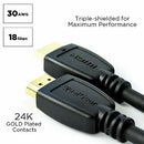 Qualgear® 12 Ft High Speed HDMI 2.0 cable with 24k Gold Plated Contacts, Supports 4k Ultra HD, 3D, Upto 18Gbps, Ethernet, 100% OFC (QG-CBL-HD20-12FT)