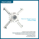 QualGear® Pro-AV QG-KIT-CA-3IN-W 3"-1.5" Joist Ceiling Adapter Projector Mount