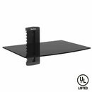 QualGear® UL Listed Universal Single Shelf Wall Mount for A/V Components, Black (QG-DB-001-BLK)