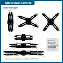 QualGear® QG-PM-002-BLK High Quality Black Universal Ceiling Projector Mount