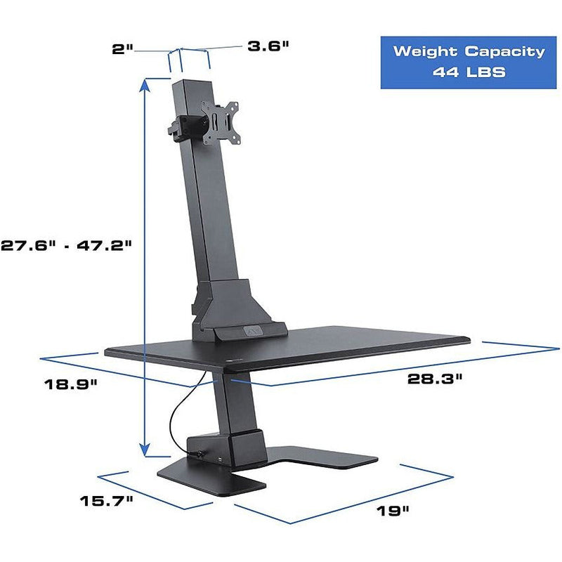 OPEN BOX - Star Ergonomics Electric Sit-Stand Workstation SE04E1WB -Motor Driven Height Adjustment, Flexible Monitor