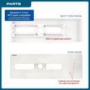 QualGear® Pro-AV QG-KIT-S-3IN-W 3-1.5" Suspended Ceiling Adapter Projector Mount