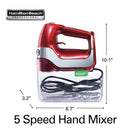 Hamilton Beach® Professional Hand Mixer 5 Speed, Red (62653)