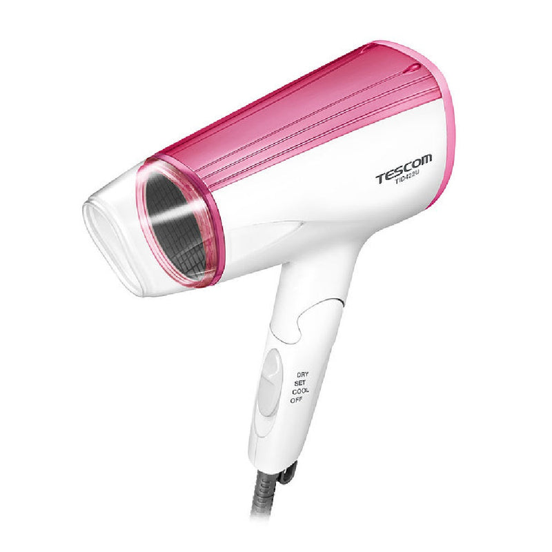 Tescom TID422U Negative Ions Hair Dryer, Pink - 120V 1300W (Warranty 90 days)