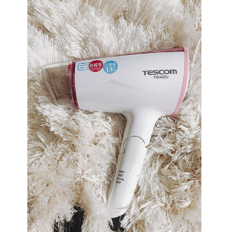 Tescom TID422U Negative Ions Hair Dryer, Pink - 120V 1300W (Warranty 90 days)