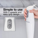 Proctor Silex 59738 Hand Held Immersion Blender, Ergonomic Grip Stainless Steel Blade, Extra-Long, 5 ft, White