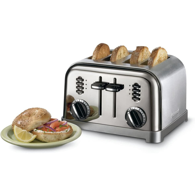 Cuisinart 4-Slice Metal Classic Toaster CPT-180IHR Brushed Stainless- 6 Months Cuisinart Manufacturer Warranty (Refurbished) - SaleCanada Inc.