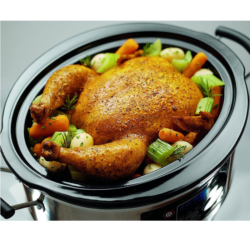 Hamilton Beach 33967C Programmable Set & Forget 6 Quart Slow Cooker With Temperature Probe