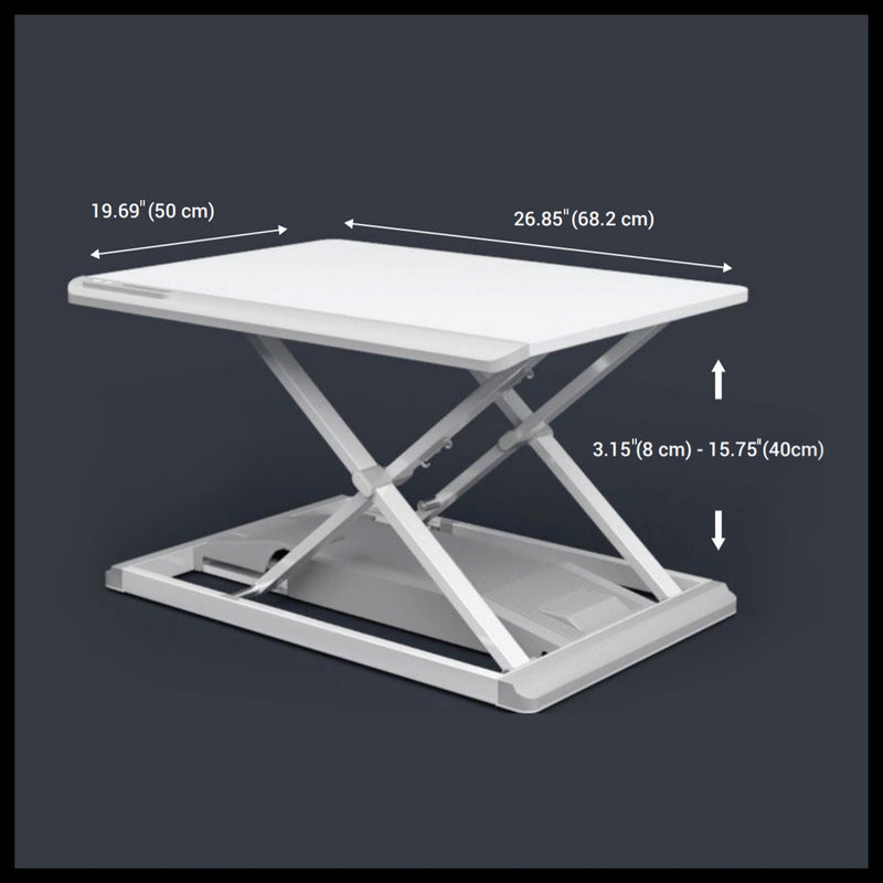 OPEN BOX - Star Ergonomics Portable Electric Standing Desk Converter, White – SE91