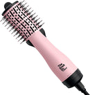 The Knot Dr BC114C All-in-One Mini Oval Dryer Brush. Dry and Style For All Hair Types, Pink