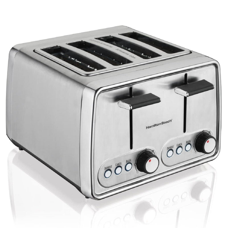 Hamilton Beach Modern Chrome 4 Slice Toaster With Extra-Wide Slots, 24781C