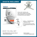 QualGear® QG-PM-002-WHT-S High Quality Easy Installatio Projector Ceiling Mount