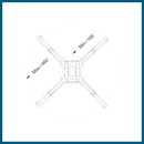 QualGear® Pro-AV QG-KIT-VA-3IN-W 3"-1.5" Vaulted Ceiling Adapter Projector Mount