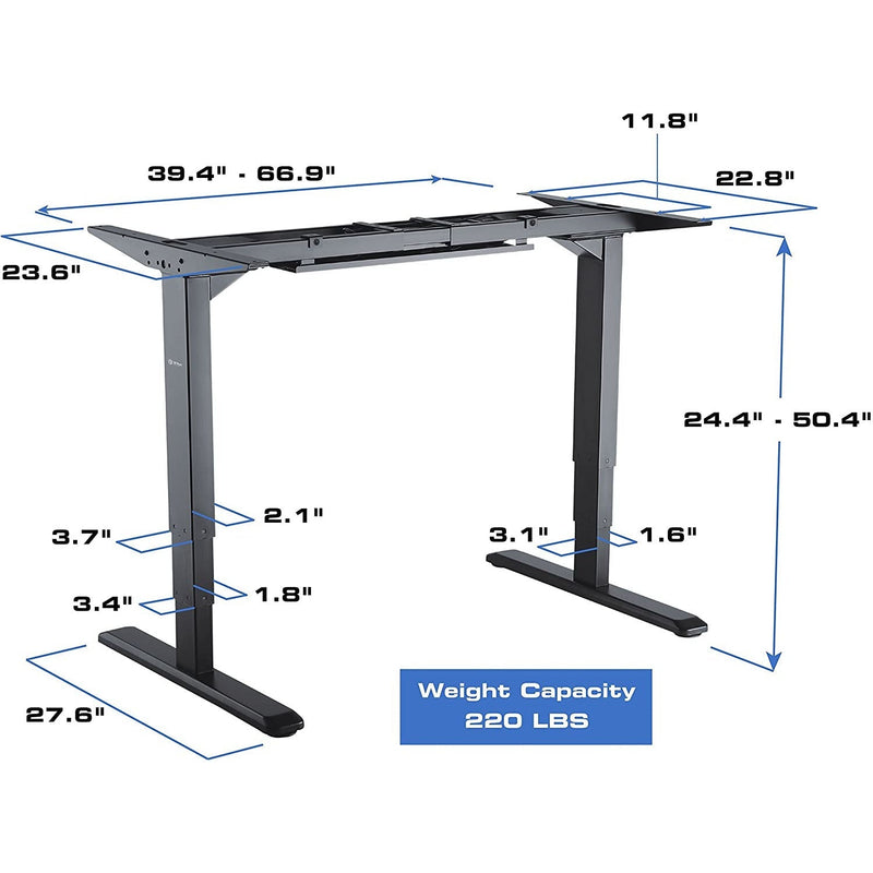 OPEN BOX - Star Ergonomics 3 Stage Reverse Dual Motor Electric Sit-Stand Desk Frame – SE06E1FB [Tabletop Not Included]