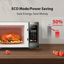 Toshiba EM925A5A-BS Microwave Oven with Sound On/Off ECO Mode and LED Lighting, 0.9 Cu Ft/900W, Black Stainless Steel