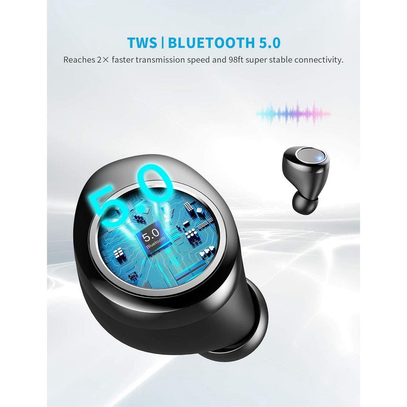 VANKYO X200 True Wireless Earbuds, Bluetooth 5.0 Earbuds in-Ear TWS Stereo Headphones with Smart LED Display Charging Case