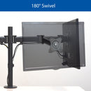 QualGear® QG-DM-02-22 13-27 Inch 3-Way Articulating Dual Monitor Desk Mount