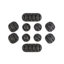 QualGear Multipurpose Cable Clips Holders, Black, 10 Pack, CCH-B-10-B