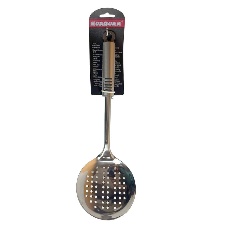 Home Basics Hand Held Stainless Steel Skimmer Frying Spoon Deep Fry Skimmer