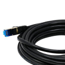 QualGear QG-CAT7R-15FT-BLK CAT 7 S/FTP Ethernet Cable Length 15 feet - 26 AWG, 10 Gbps, Gold Plated Contacts, RJ45, 99.99% OFC Copper, Color Black