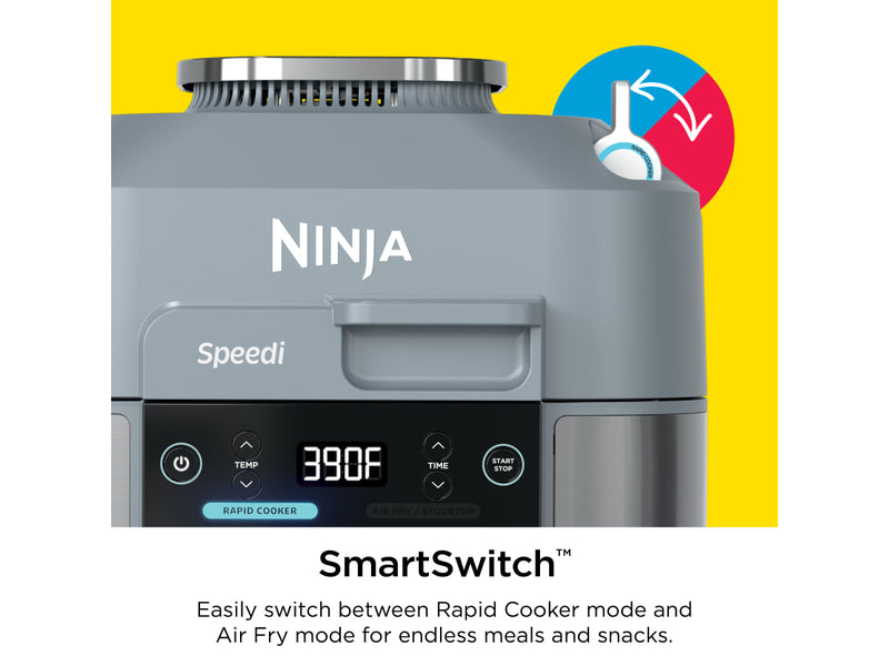 Ninja Speedi Air Fryer & Rapid Cooker, 6-Quart Capacity, 12-in-1 Sea Salt  Gray