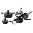 T-fal B218S874 Essential 8Pc Set Black Set, "Brown Box New- (Comes with 90 Days Manufacturer Warranty)"