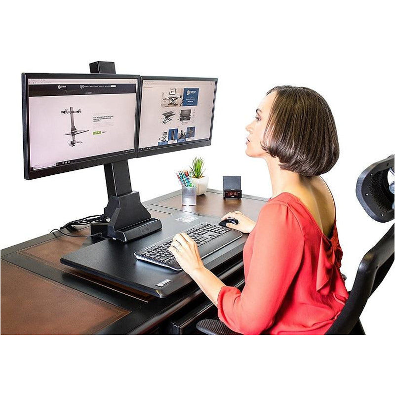 Star Ergonomics Dual Monitor Electric Sit-Stand Workstation Premium Series- SE05E2WB