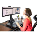 OPEN BOX - Star Ergonomics Dual Monitor Electric Sit-Stand Workstation Premium Series- SE05E2WB