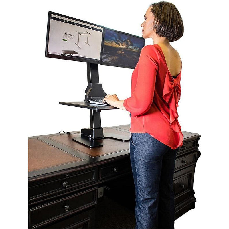 Star Ergonomics Dual Monitor Electric Sit-Stand Workstation Premium Series- SE05E2WB